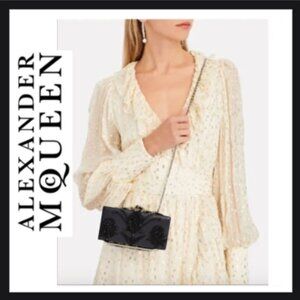 Alexander McQueen Heart Frame Embroidered Clutch